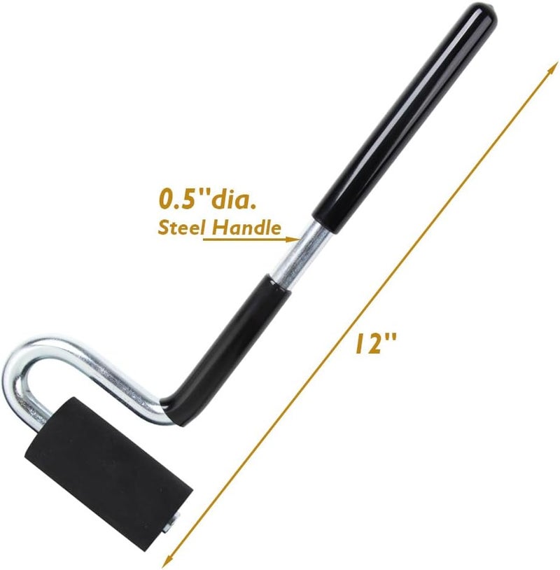 O'SKOOL 12" Edge Banding Roller – Rubber J Roller with Long Handle for Laminate, Veneer, Flooring, and Wall Applications, VAL006 - Image 3